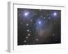 Messier 45, the Pleiades, an Open Star Cluster in the Taurus Constellation-null-Framed Photographic Print