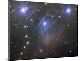 Messier 45, the Pleiades, an Open Star Cluster in the Taurus Constellation-null-Mounted Photographic Print