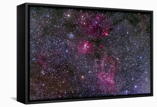 Messier 52 and the Bubble Nebula in Cassiopeia-Stocktrek Images-Framed Stretched Canvas