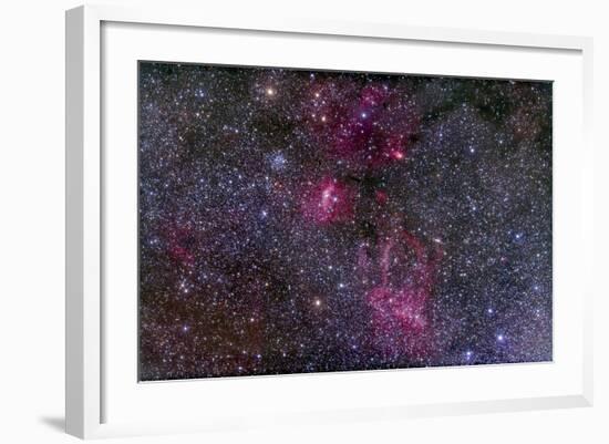 Messier 52 and the Bubble Nebula in Cassiopeia-Stocktrek Images-Framed Photographic Print