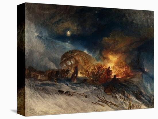 Messieurs Les Voyageurs on Their Return from Italy (Par La Diligence) in a Snow Drift-J. M. W. Turner-Stretched Canvas