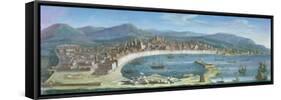 Messina - a Panoramic View of the Port-Juan Ruiz Melgarejo-Framed Stretched Canvas