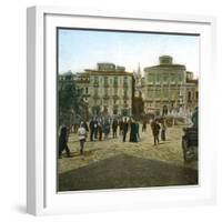 Messina (Sicily), Piazza Del Duomo-Leon, Levy et Fils-Framed Photographic Print