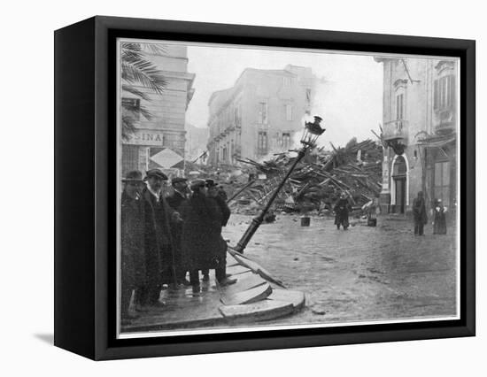 Messina, Sicily Street Scene after the 'Quake-null-Framed Stretched Canvas