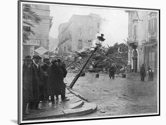 Messina, Sicily Street Scene after the 'Quake-null-Mounted Photographic Print