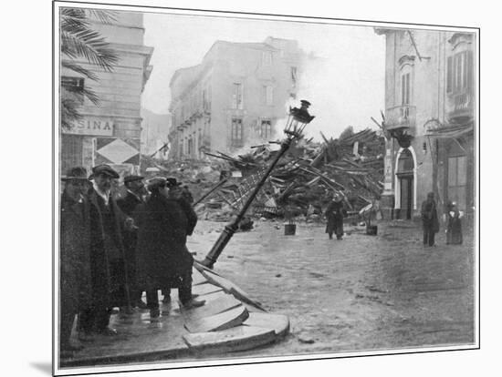 Messina, Sicily Street Scene after the 'Quake-null-Mounted Photographic Print