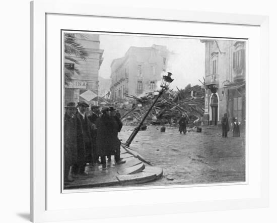 Messina, Sicily Street Scene after the 'Quake-null-Framed Photographic Print