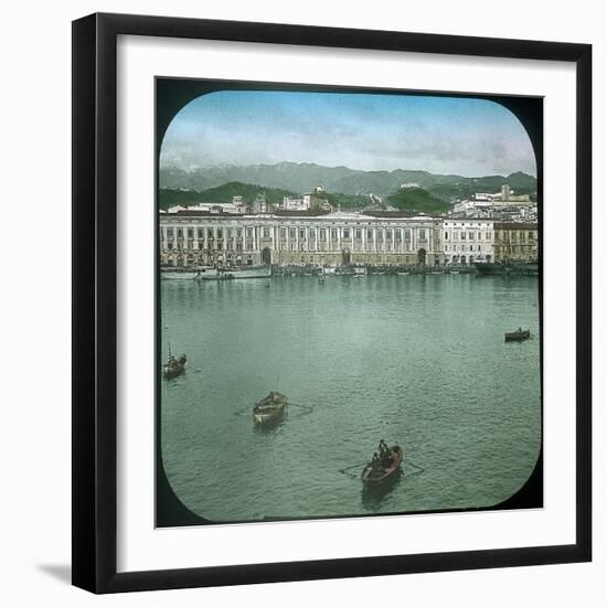 Messina (Sicily), the City Seen from the Port-Leon, Levy et Fils-Framed Premium Photographic Print