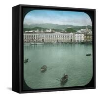 Messina (Sicily), the City Seen from the Port-Leon, Levy et Fils-Framed Stretched Canvas