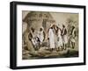 Messoah Shopkeepers in Abyssinia Deal with Bagnans, Engraving from Drawing by Jean Vignaud-null-Framed Giclee Print