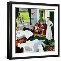"Messy Room, Neat Boys", October 22, 1955-George Hughes-Framed Giclee Print