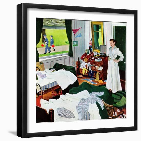 "Messy Room, Neat Boys", October 22, 1955-George Hughes-Framed Giclee Print