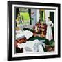 "Messy Room, Neat Boys", October 22, 1955-George Hughes-Framed Giclee Print