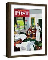 "Messy Room, Neat Boys" Saturday Evening Post Cover, October 22, 1955-George Hughes-Framed Giclee Print