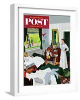 "Messy Room, Neat Boys" Saturday Evening Post Cover, October 22, 1955-George Hughes-Framed Giclee Print