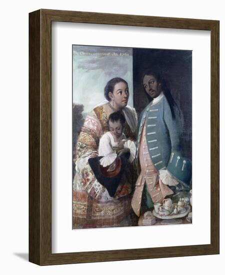 Mestizaje: de Chino Cambujo E India: Loba, 1763, Museo de América, Madrid-Miguel Cabrera-Framed Giclee Print