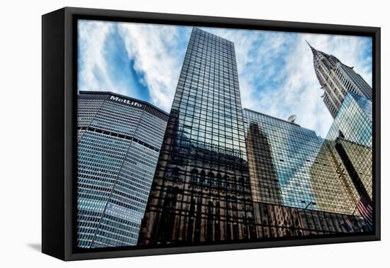 Met Life and Chrysler Buildings, New York City-Sabine Jacobs-Framed Stretched Canvas