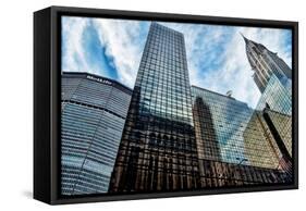 Met Life and Chrysler Buildings, New York City-Sabine Jacobs-Framed Stretched Canvas