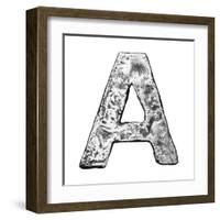 Metal Alloy Alphabet Letter A-donatas1205-Framed Art Print