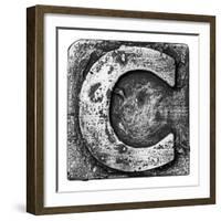 Metal Alloy Alphabet Letter C-donatas1205-Framed Premium Giclee Print