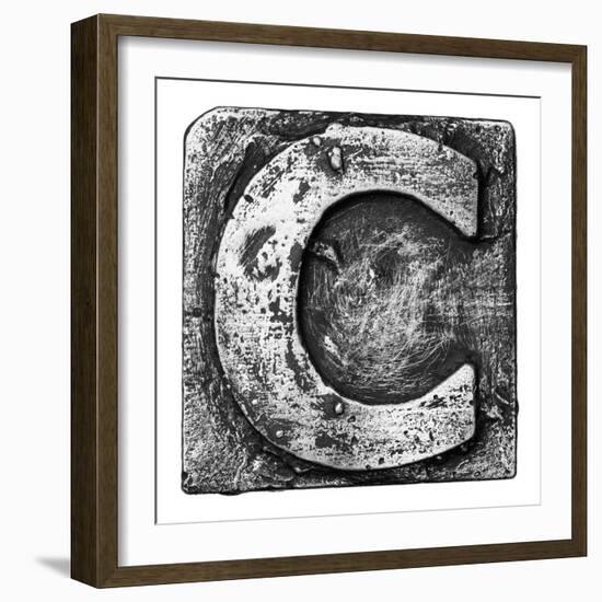 Metal Alloy Alphabet Letter C-donatas1205-Framed Premium Giclee Print