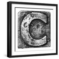 Metal Alloy Alphabet Letter C-donatas1205-Framed Premium Giclee Print