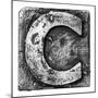 Metal Alloy Alphabet Letter C-donatas1205-Mounted Premium Giclee Print