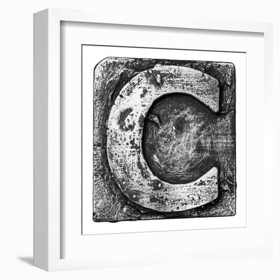 Metal Alloy Alphabet Letter C-donatas1205-Framed Art Print