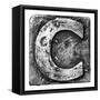 Metal Alloy Alphabet Letter C-donatas1205-Framed Stretched Canvas