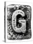 Metal Alloy Alphabet Letter G-donatas1205-Stretched Canvas