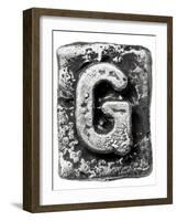 Metal Alloy Alphabet Letter G-donatas1205-Framed Art Print