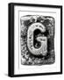 Metal Alloy Alphabet Letter G-donatas1205-Framed Art Print