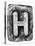 Metal Alloy Alphabet Letter H-donatas1205-Stretched Canvas