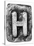 Metal Alloy Alphabet Letter H-donatas1205-Stretched Canvas