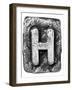 Metal Alloy Alphabet Letter H-donatas1205-Framed Art Print