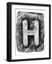 Metal Alloy Alphabet Letter H-donatas1205-Framed Art Print