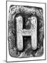 Metal Alloy Alphabet Letter H-donatas1205-Mounted Art Print