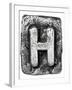 Metal Alloy Alphabet Letter H-donatas1205-Framed Art Print