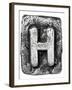 Metal Alloy Alphabet Letter H-donatas1205-Framed Art Print