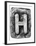 Metal Alloy Alphabet Letter H-donatas1205-Framed Art Print