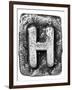 Metal Alloy Alphabet Letter H-donatas1205-Framed Art Print