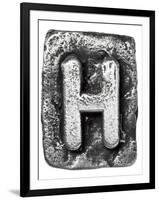 Metal Alloy Alphabet Letter H-donatas1205-Framed Art Print