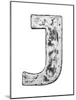 Metal Alloy Alphabet Letter J-donatas1205-Mounted Art Print