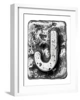 Metal Alloy Alphabet Letter J-donatas1205-Framed Art Print