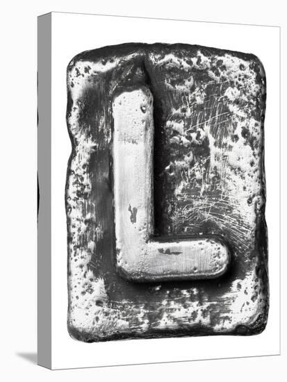 Metal Alloy Alphabet Letter L-donatas1205-Stretched Canvas