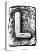 Metal Alloy Alphabet Letter L-donatas1205-Stretched Canvas