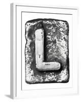 Metal Alloy Alphabet Letter L-donatas1205-Framed Art Print