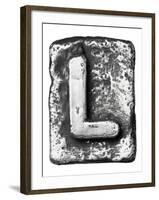 Metal Alloy Alphabet Letter L-donatas1205-Framed Art Print