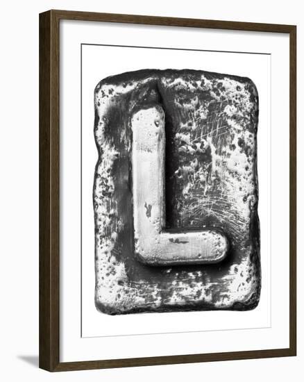 Metal Alloy Alphabet Letter L-donatas1205-Framed Art Print