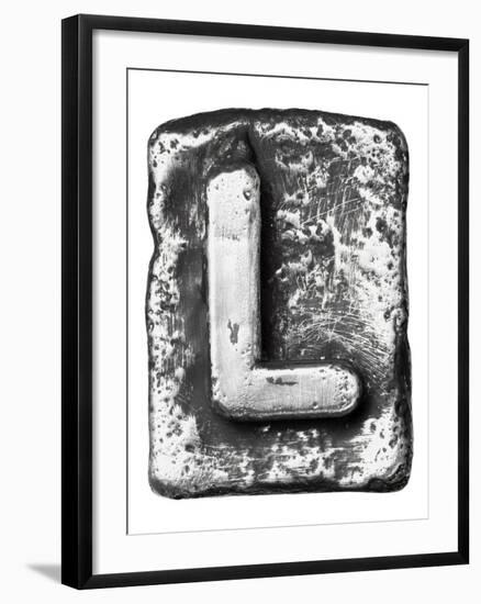 Metal Alloy Alphabet Letter L-donatas1205-Framed Art Print